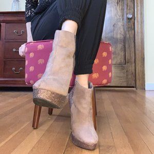 Glitter High Heeled Party Booties